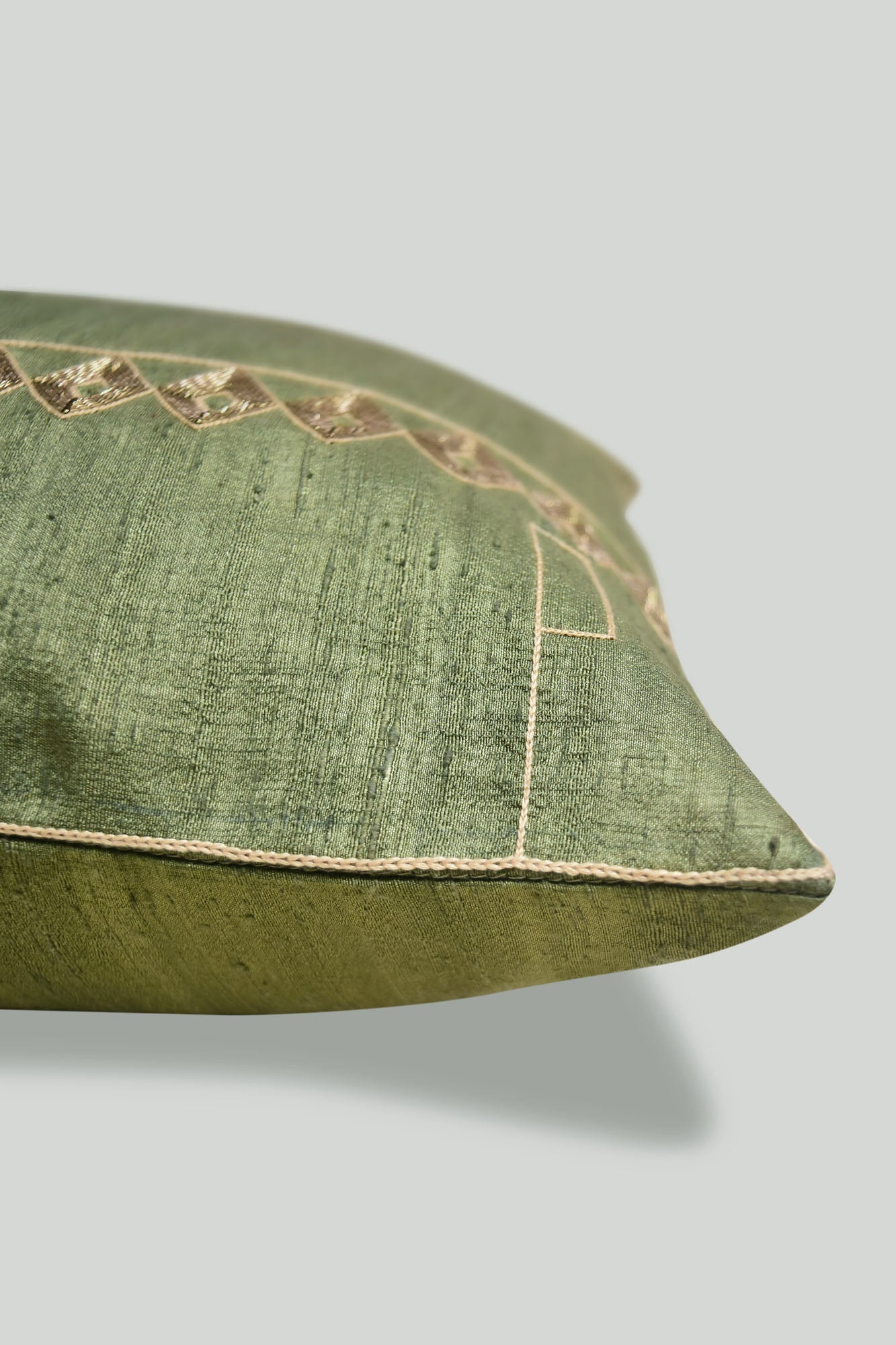 Ecuación verde Handwoven Cushións - 1 pc