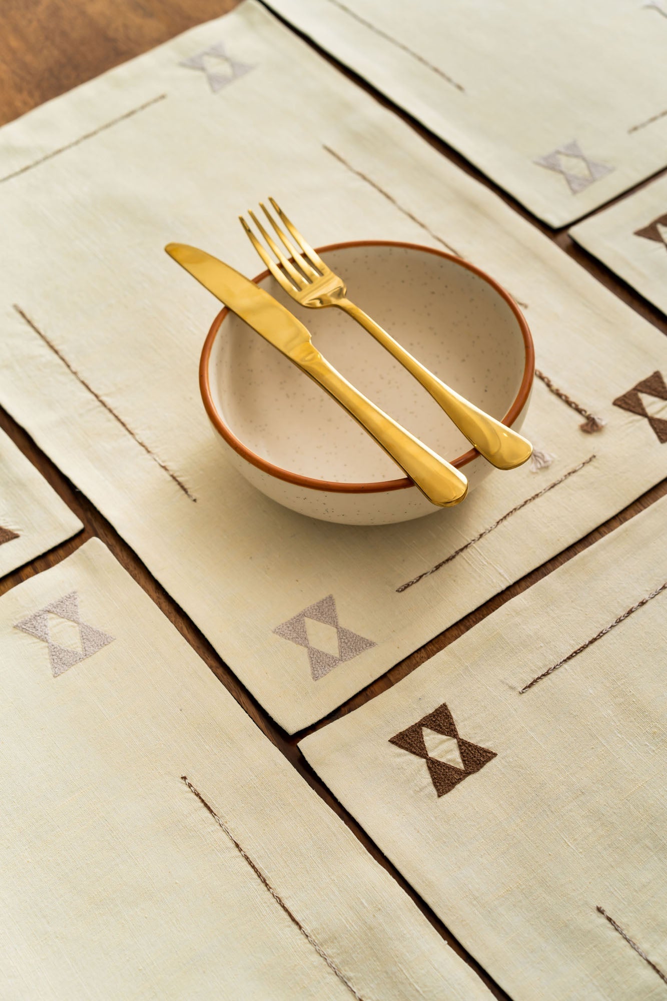 Sokoban Handwoven Table Mats - Set Of 6 Pcs