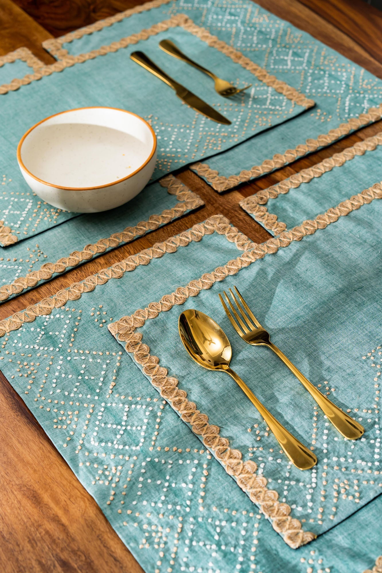 Luz Divina Handwoven Table Mats - Set Of 2 Pcs