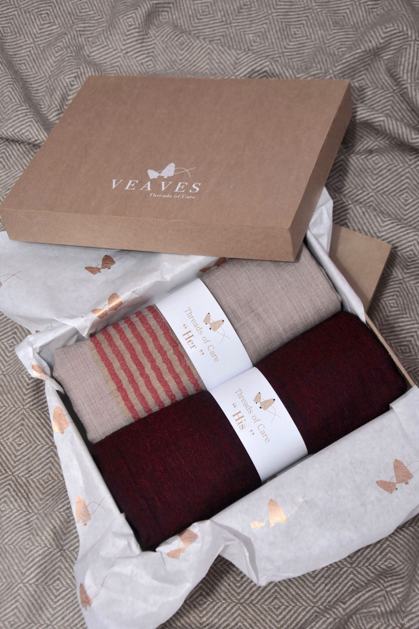 Gift Hamper of Cashmere Stoles For Her & His
