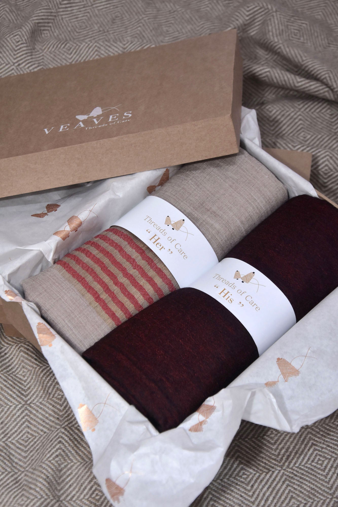 Gift Hamper of Cashmere Stoles For Her & His