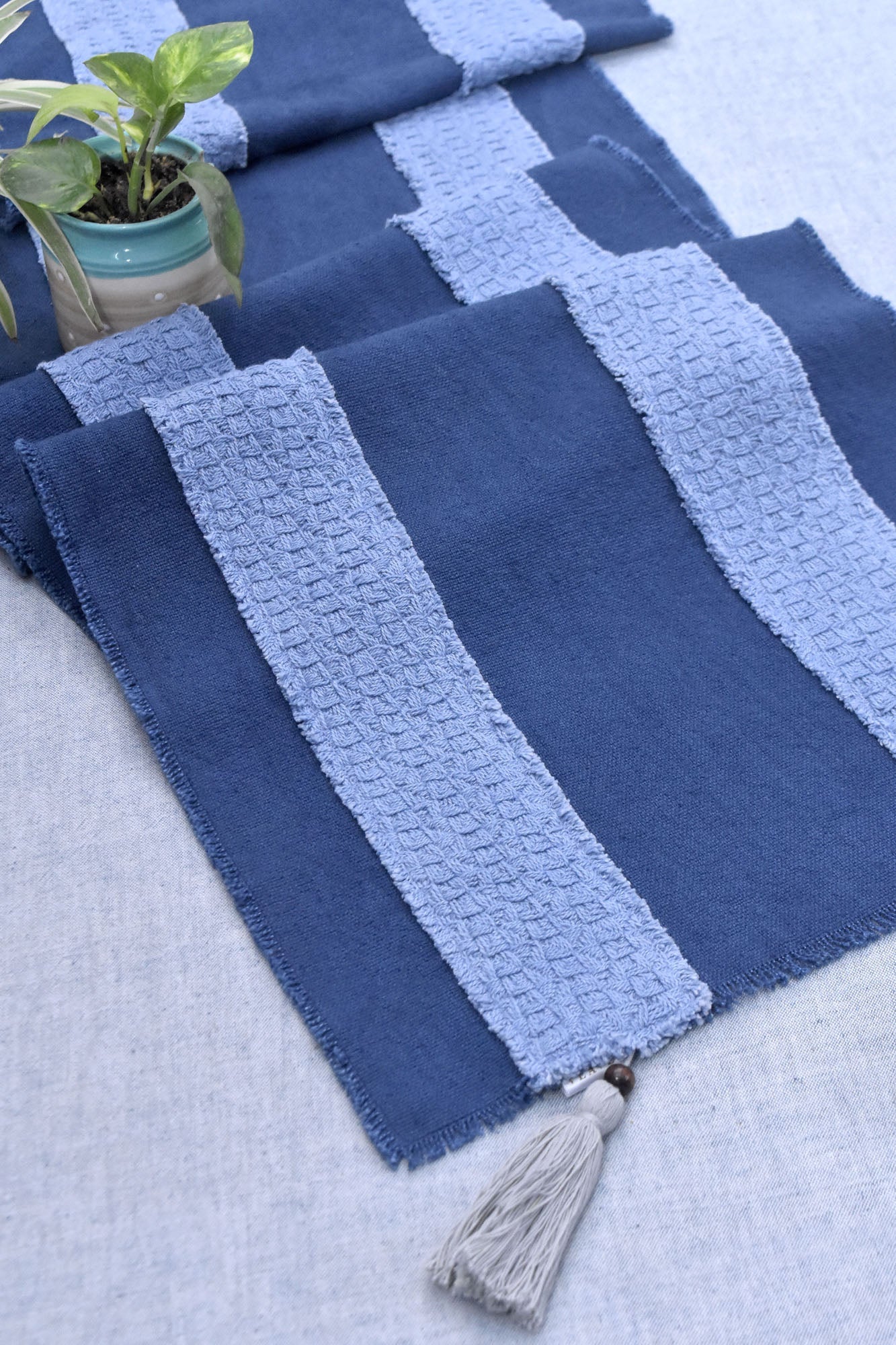 Aqua - Handwoven Table Runner