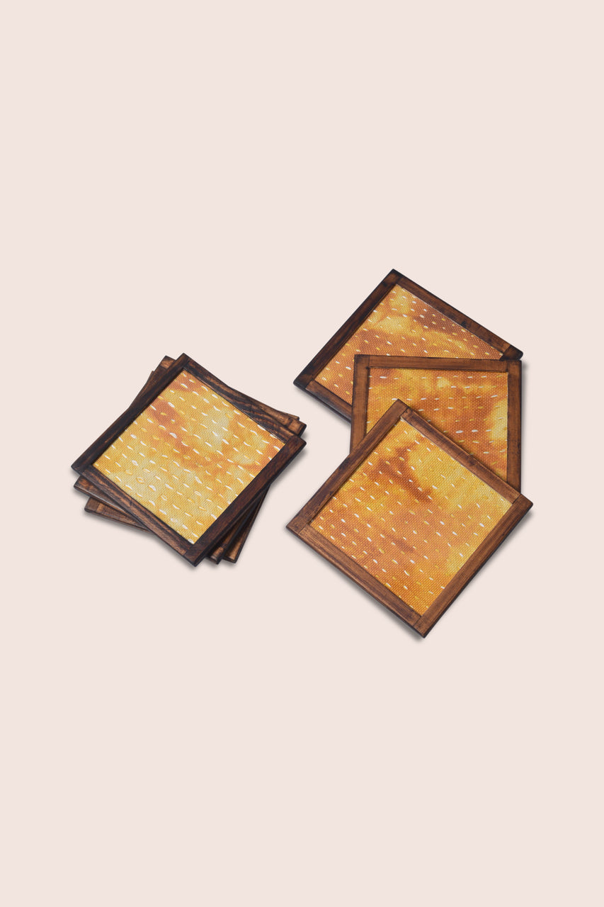 Pearl Handwoven Coasters - Set Of 2 Pcs