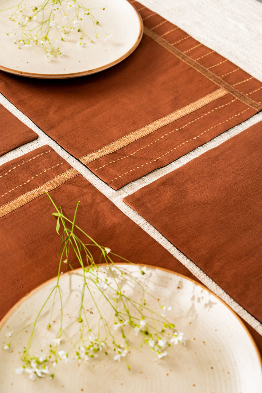 Ambiente Castell Dining Table Runner And Mats Set of 6