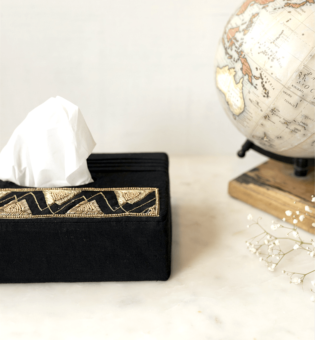 Bold Black Tissue Box - Veaves