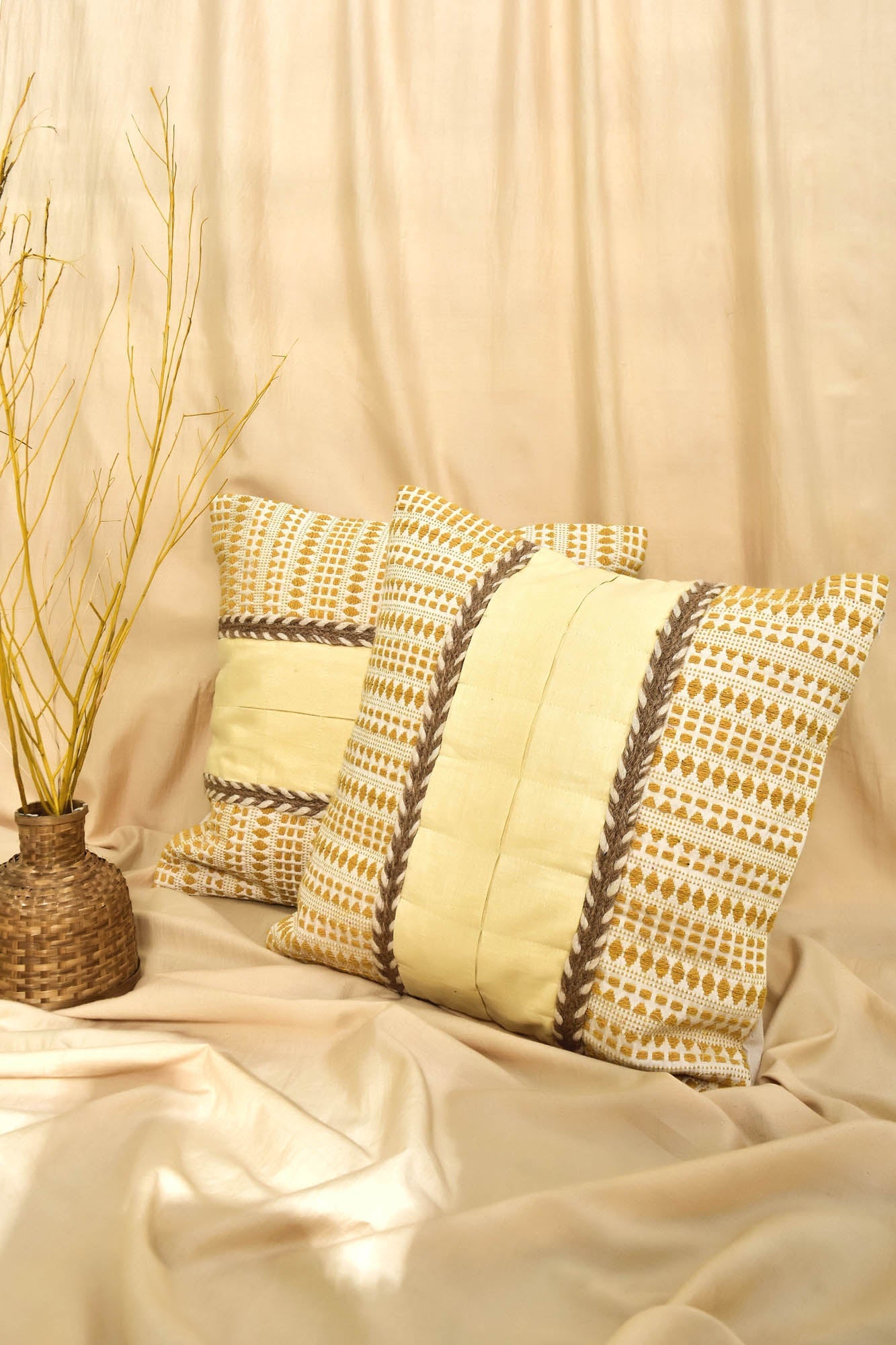 Chevron handmade Cushion Set of 2