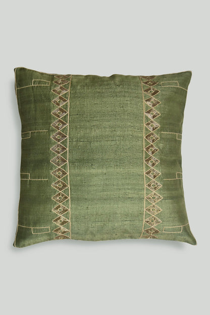 Ecuación verde Handwoven Cushións - 1 pc