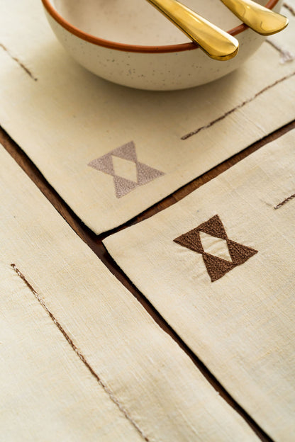 Sokoban Handwoven Table Mats - Set Of 6 Pcs