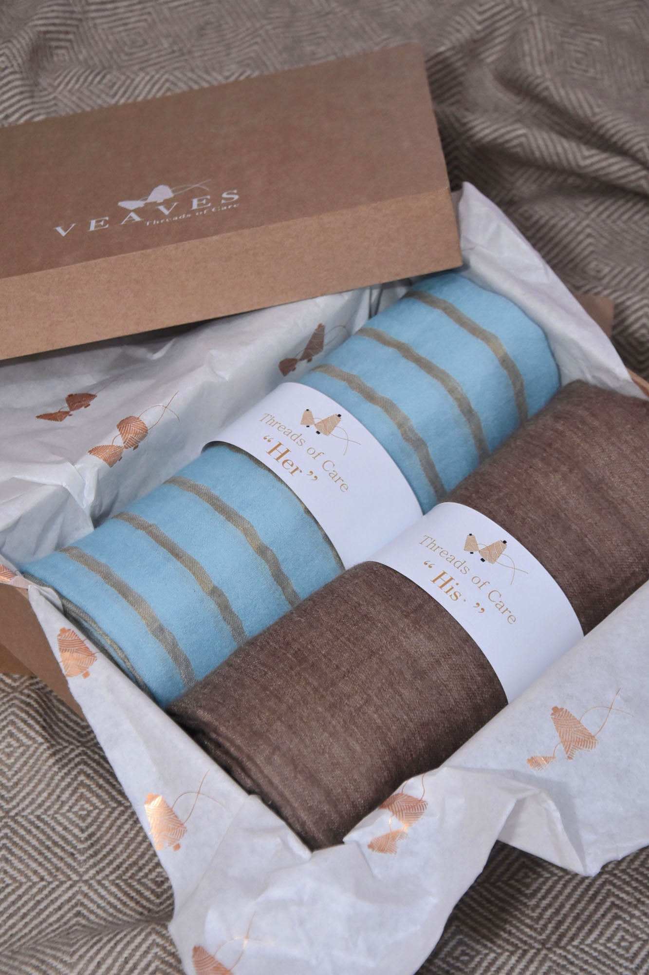 Gift Hamper of Cashmere Stoles For Her & His