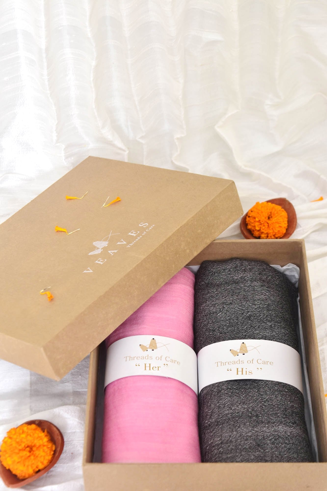 Gift Hamper of Cashmere Stoles For Her & His