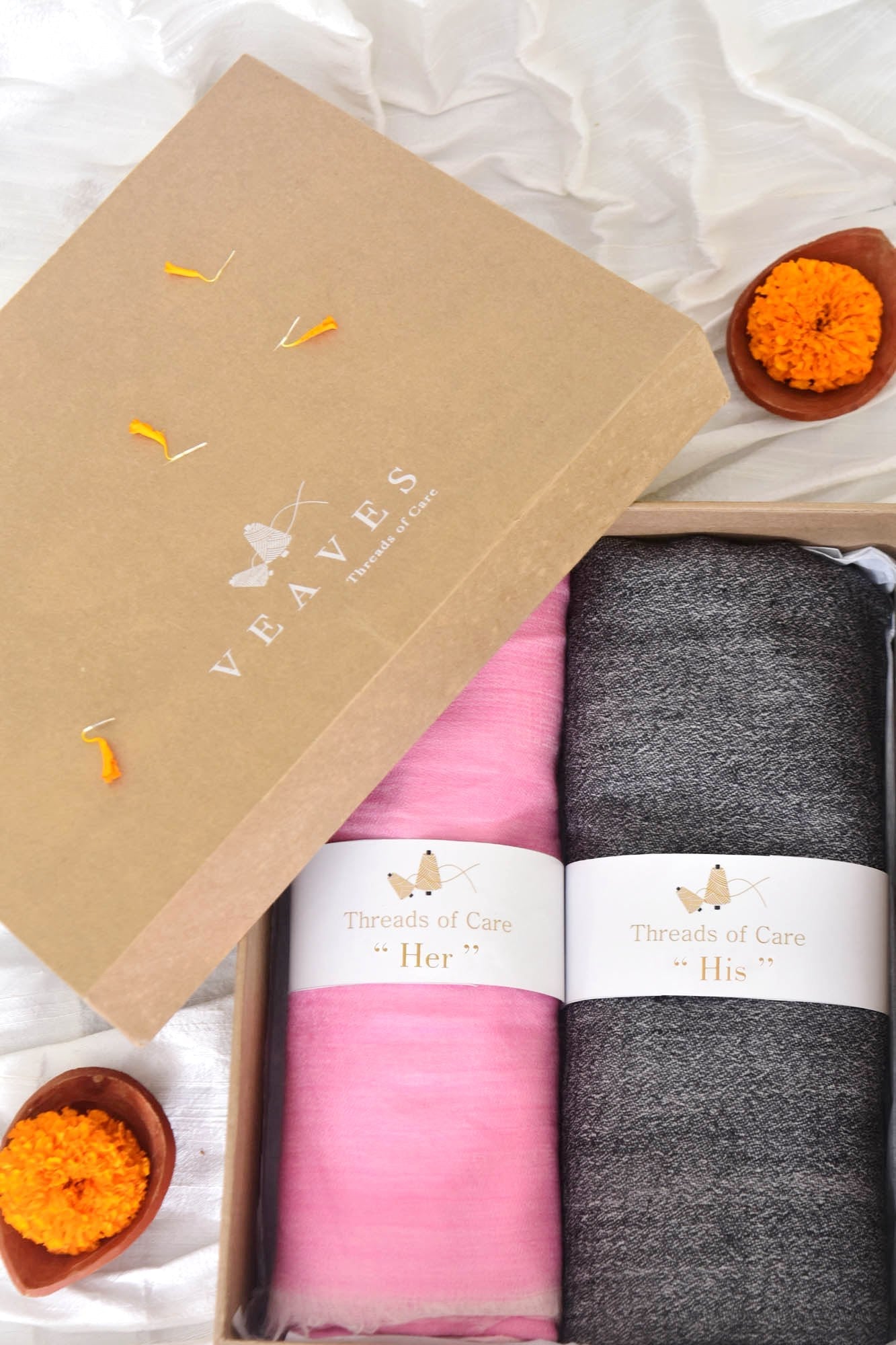 Gift Hamper of Cashmere Stoles For Her & His