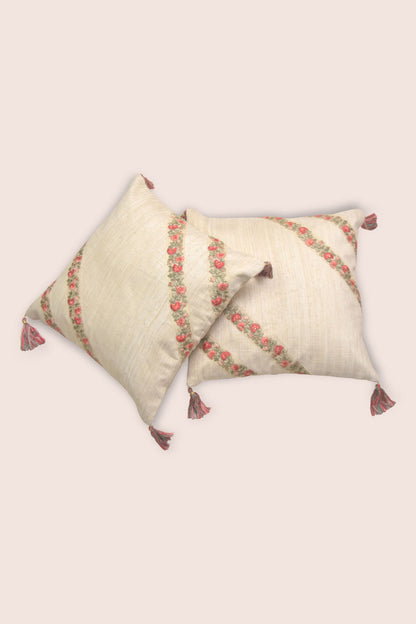 Ivory Handwoven Cushion Set of 2