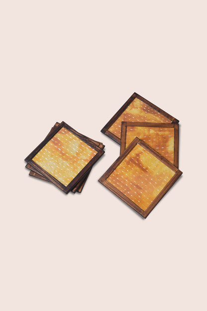 Pearl Handwoven Coasters - Set Of 2 Pcs